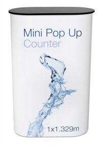 Mini Pop Up Counter showing black top